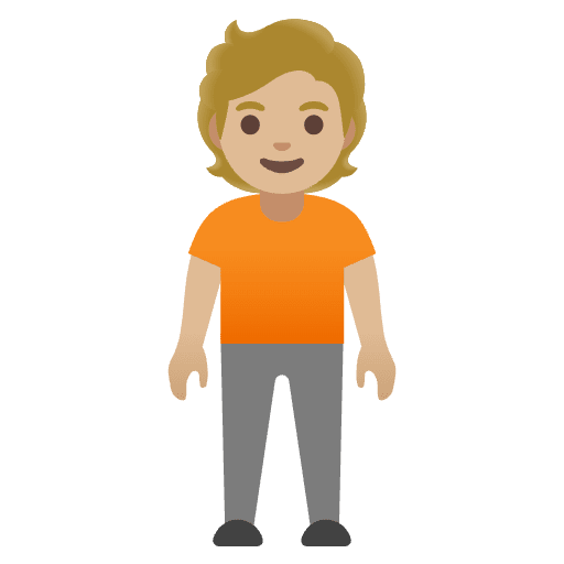 Person Standing Medium Light Skin Tone Element from Noto Emojis Set
