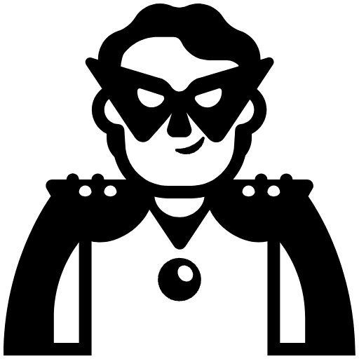 Person Supervillain High Contrast Default Emoji from Fluent Emoji High Contrast Set