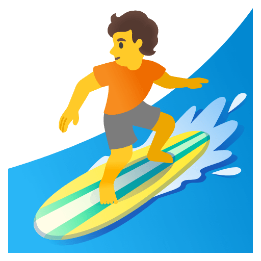 Person Surfing Emoji from Noto Emojis Set