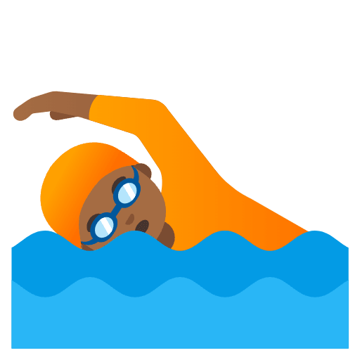 Person Swimming Medium Dark Skin Tone Emoji from Noto Emoji Set