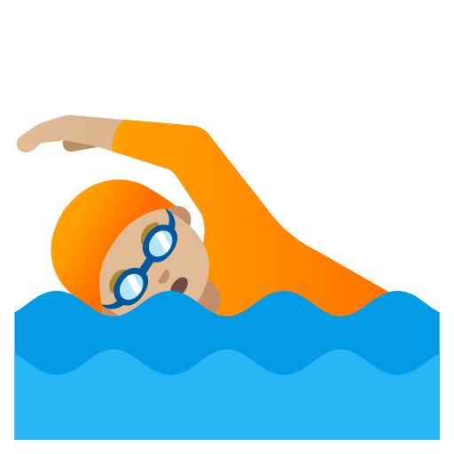 Person Swimming Medium Light Skin Tone Emoji from Noto Emoji Set