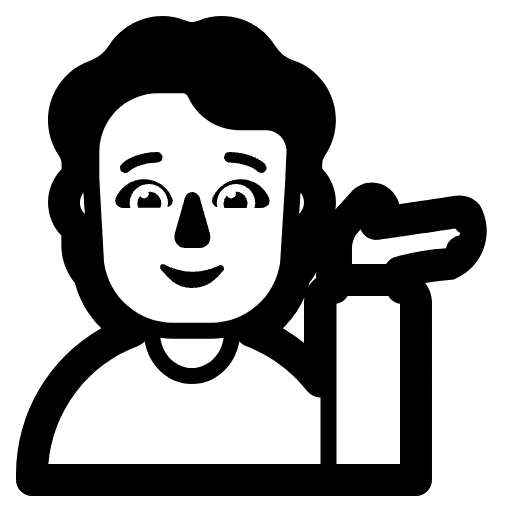 Person Tipping Hand High Contrast Default Emoji from Fluent Emoji High Contrast Set