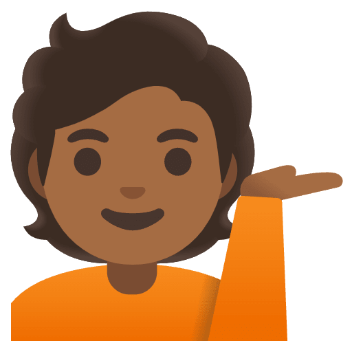 Person Tipping Hand Medium Dark Skin Tone Emoji from Noto Emoji Set