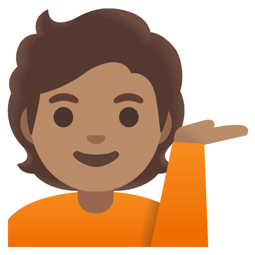 Person Tipping Hand Medium Skin Tone Element from Noto Emojis Set