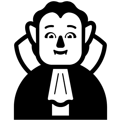 Person Vampire High Contrast Default Emoji from Fluent Emoji High Contrast Set