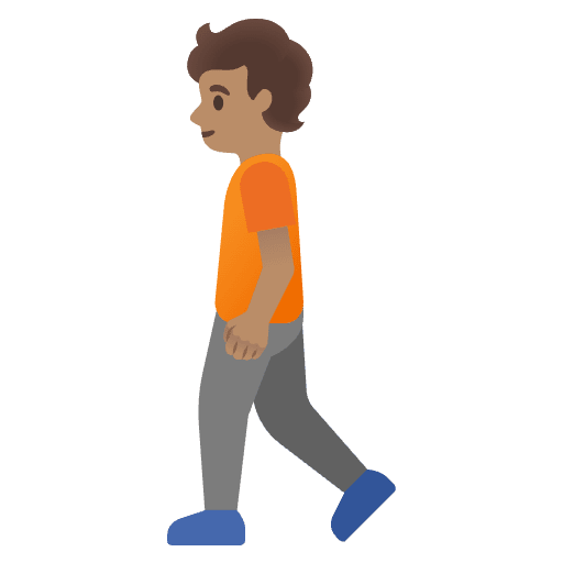 Person Walking Medium Skin Tone Emoji from Noto Emojis Set