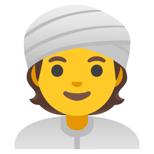 Person Wearing Turban Element from Noto Emojis Set