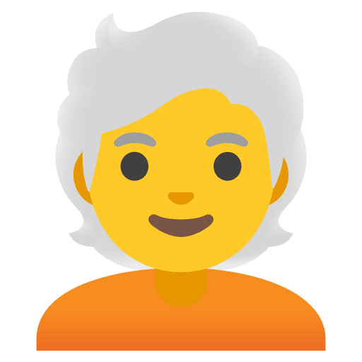 Person White Hair Emoji from Noto Emoji Set
