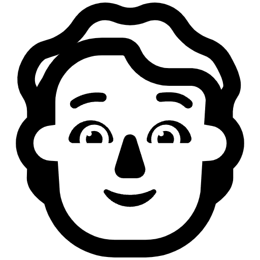 Person White Hair High Contrast Default Emoji from Fluent Emoji High Contrast Set