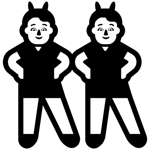 Person With Bunny Ears High Contrast Emoji from Fluent Emoji High Contrast Set