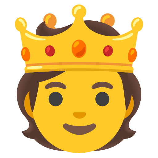 Person With Crown Emoji from Noto Emoji Set