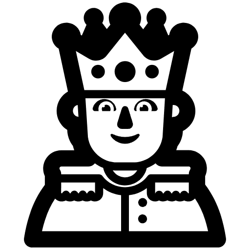 Person With Crown High Contrast Default Emoji from Fluent Emoji High Contrast Set