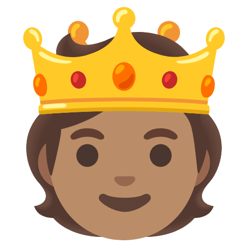 Person With Crown Medium Skin Tone Element from Noto Emojis Set