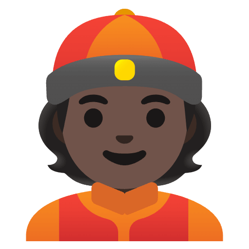 Person With Skullcap Dark Skin Tone Emoji from Noto Emoji Set
