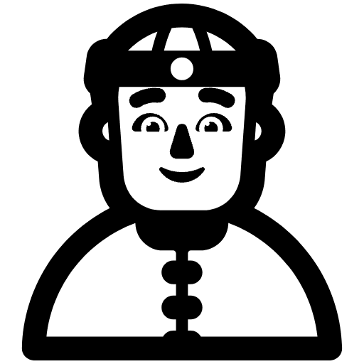 Person With Skullcap High Contrast Default Emoji from Fluent Emoji High Contrast Set