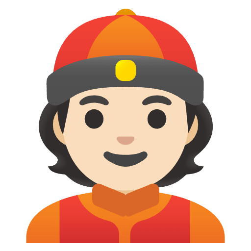 Person With Skullcap Light Skin Tone Emoji from Noto Emoji Set