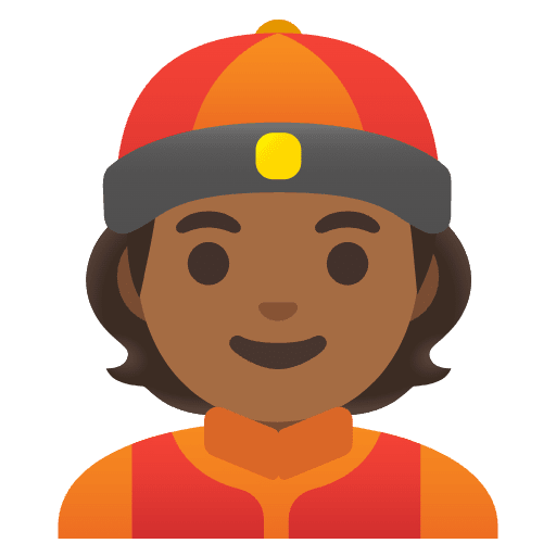 Person With Skullcap Medium Dark Skin Tone Element from Noto Emojis Set