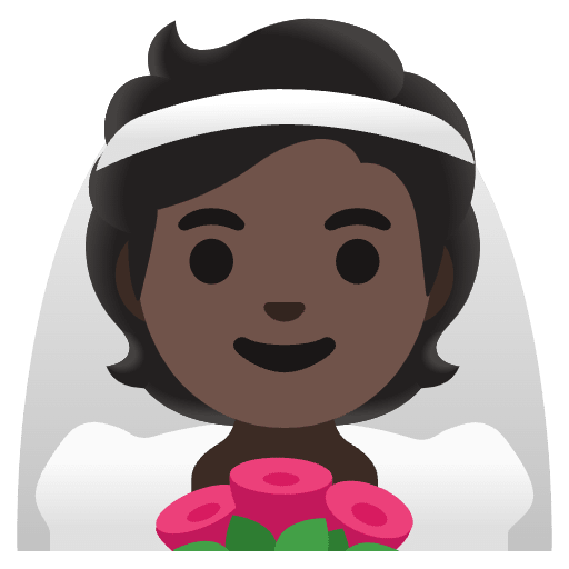 Person With Veil Dark Skin Tone Emoji from Noto Emojis Set