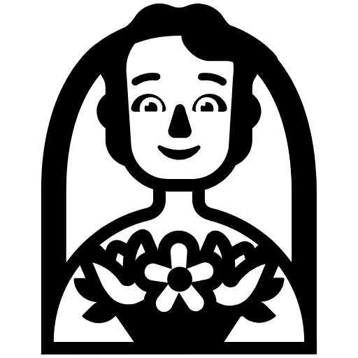 Person With Veil High Contrast Default Element from Fluent Emoji High Contrast Set