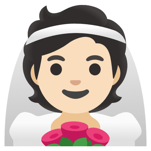 Person With Veil Light Skin Tone Emoji from Noto Emojis Set