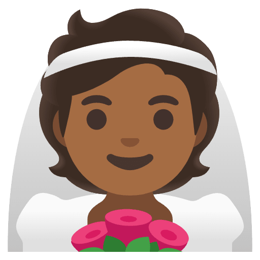Person With Veil Medium Dark Skin Tone Emoji from Noto Emojis Set