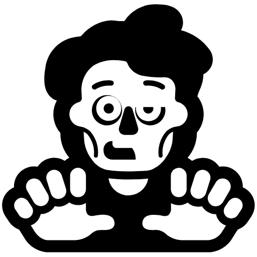 Person Zombie High Contrast Element from Fluent Emoji High Contrast Set