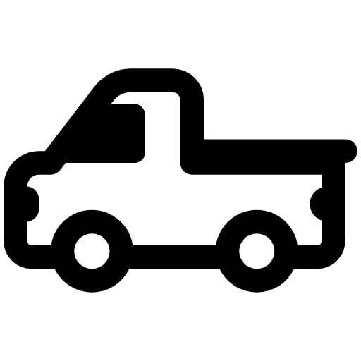 Pickup Truck High Contrast Emoji from Fluent Emoji High Contrast Set