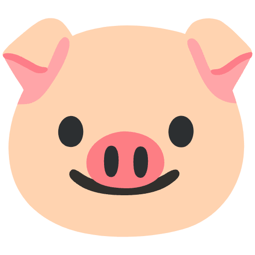 Pig Face Element from Noto Emojis Set