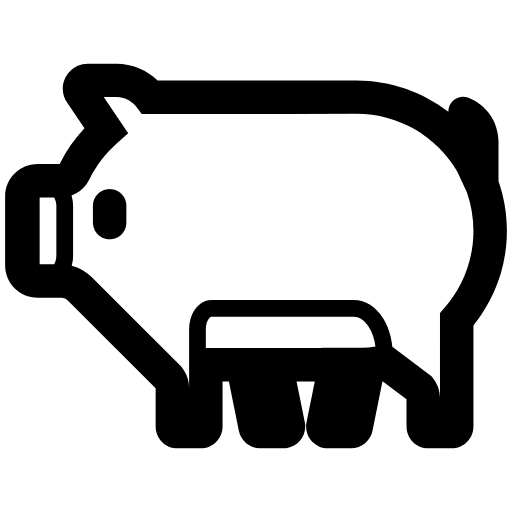 Pig High Contrast Emoji from Fluent Emoji High Contrast Set