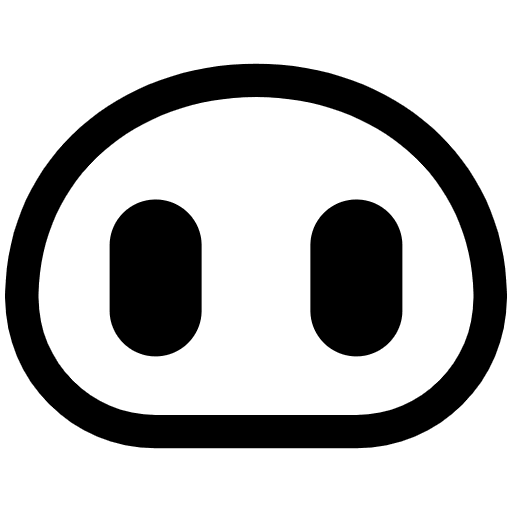 Pig Nose High Contrast Emoji from Fluent Emoji High Contrast Set