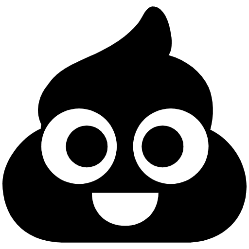 Pile Of Poo High Contrast Element from Fluent Emoji High Contrast Set