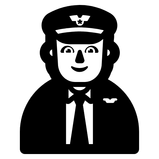 Pilot High Contrast Default Element from Fluent Emoji High Contrast Set