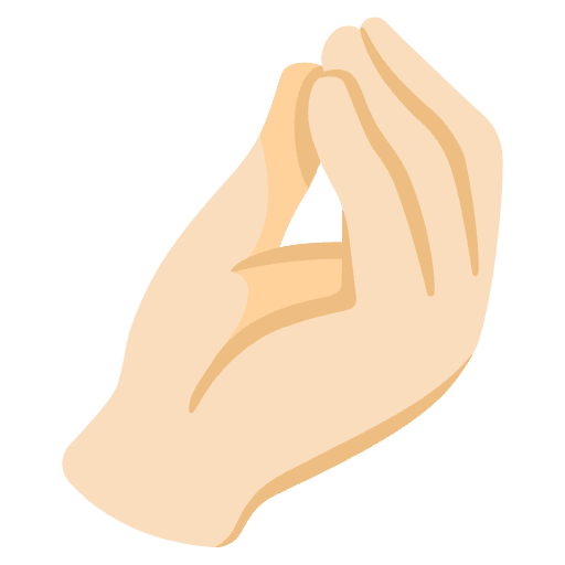 Pinched Fingers Light Skin Tone Emoji from Noto Emoji Set