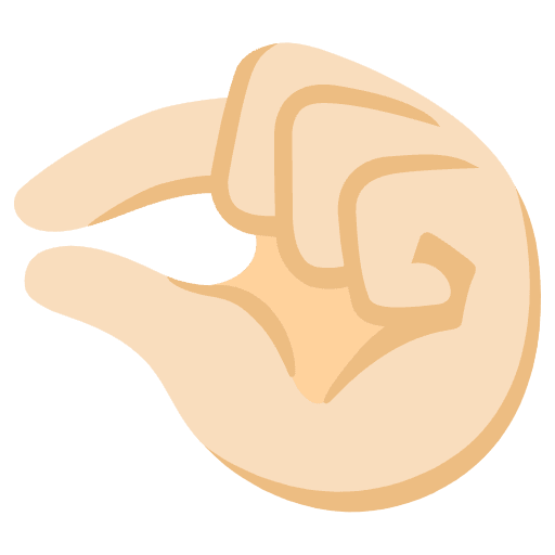 Pinching Hand Light Skin Tone Emoji from Noto Emoji Set