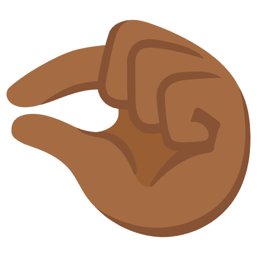 Pinching Hand Medium Dark Skin Tone Emoji from Noto Emojis Set