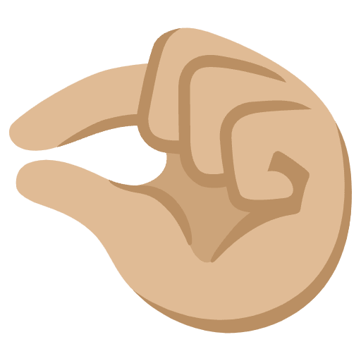 Pinching Hand Medium Light Skin Tone Emoji from Noto Emoji Set