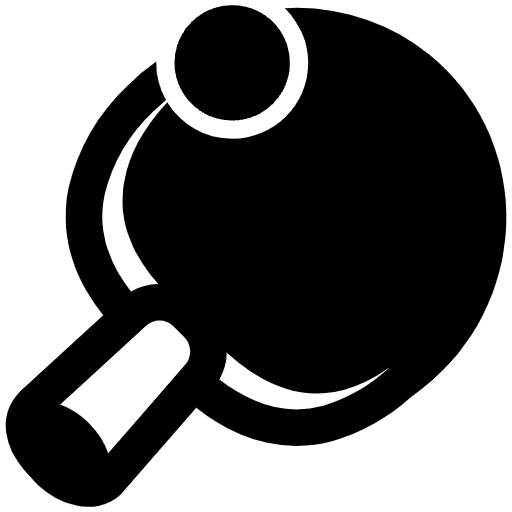 Ping Pong High Contrast Emoji from Fluent Emoji High Contrast Set