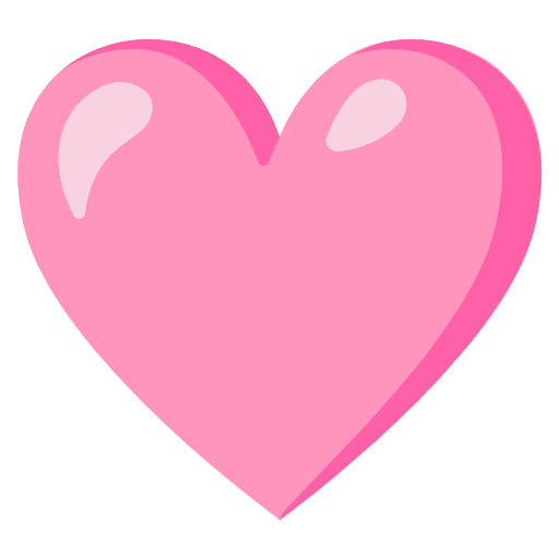 Pink Heart Emoji from Noto Emoji Set