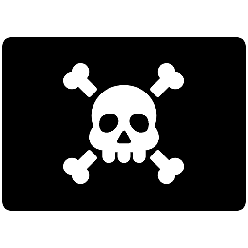 Pirate Flag High Contrast Emoji from Fluent Emoji High Contrast Set