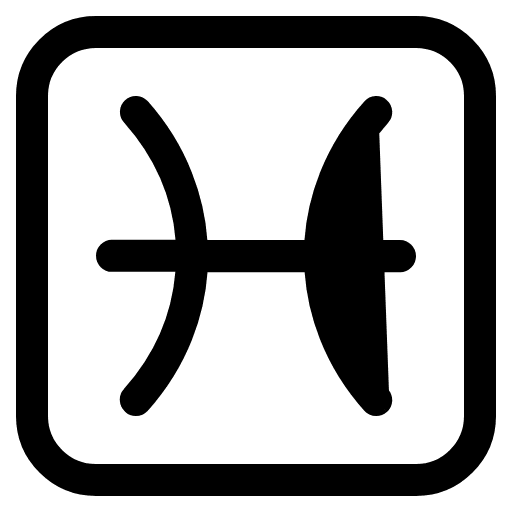 Pisces High Contrast Emoji from Fluent Emoji High Contrast Set