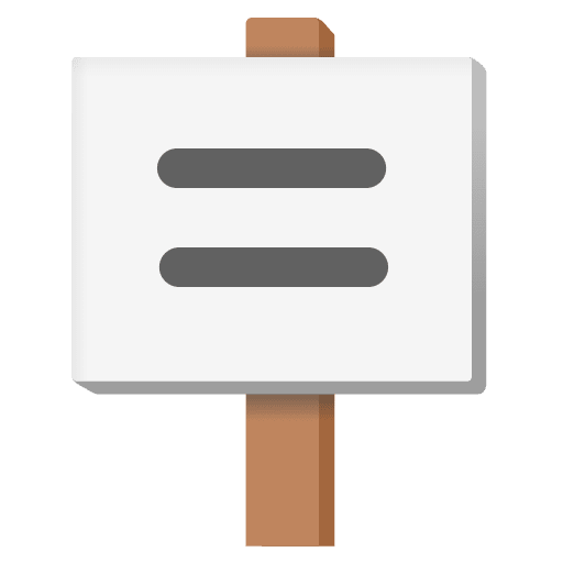 Placard Emoji from Noto Emojis Set