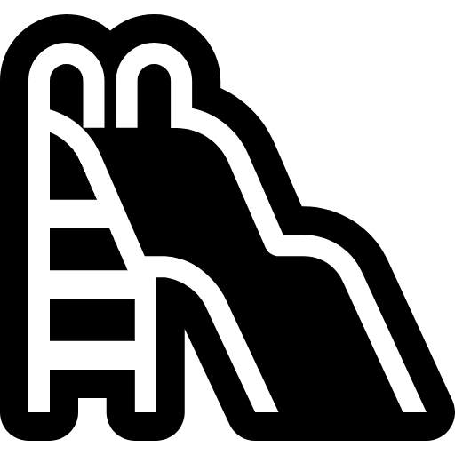 Playground Slide High Contrast Emoji from Fluent Emoji High Contrast Set