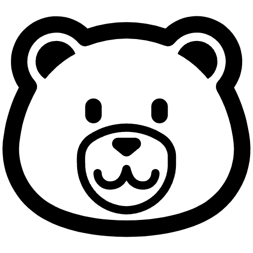 Polar Bear High Contrast Element from Fluent Emoji High Contrast Set