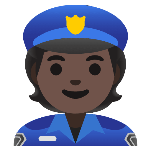 Police Officer Dark Skin Tone Emoji from Noto Emoji Set