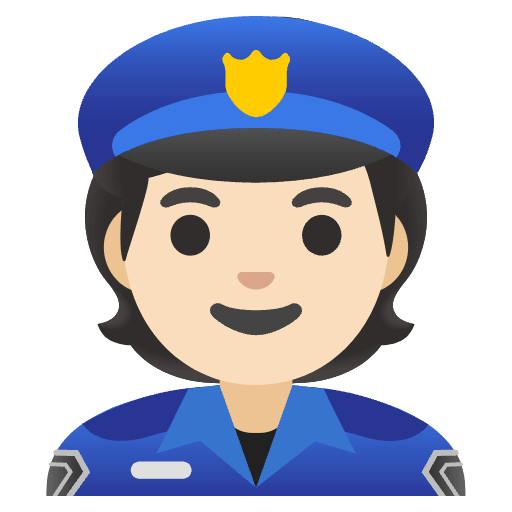 Police Officer Light Skin Tone Emoji from Noto Emoji Set