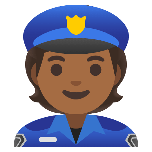 Police Officer Medium Dark Skin Tone Element from Noto Emojis Set