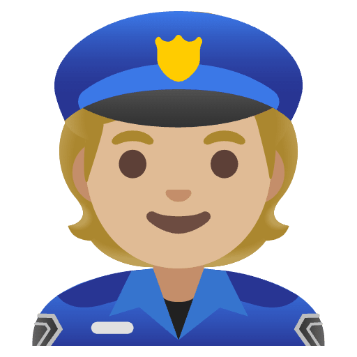 Police Officer Medium Light Skin Tone Emoji from Noto Emoji Set