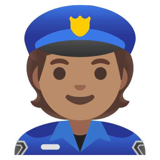 Police Officer Medium Skin Tone Emoji from Noto Emoji Set