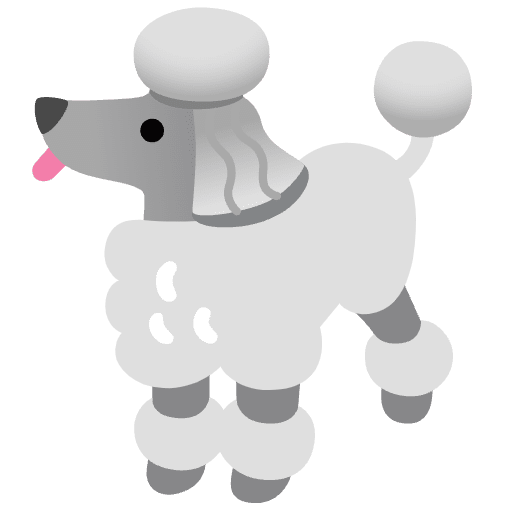 Poodle Emoji from Noto Emoji Set