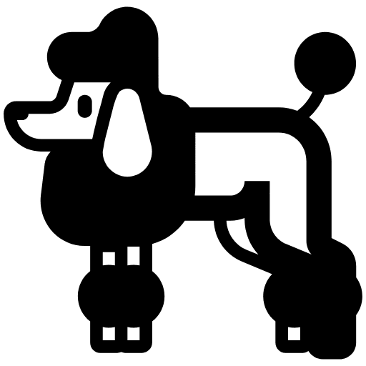 Poodle High Contrast Element from Fluent Emoji High Contrast Set